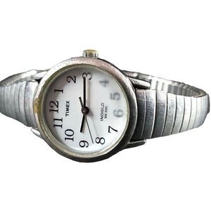 VINTAGE Timex Indiglo Women's Round Stainless Steel Ladies Watch